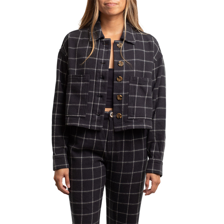 Jetty Shoreline Flannel Jacket - Women's Graphite