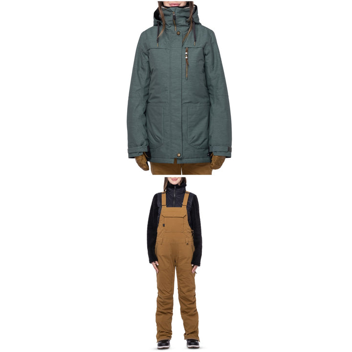 686 Spirit Insulated Jacket + Black Magic Bibs - Women's 2023