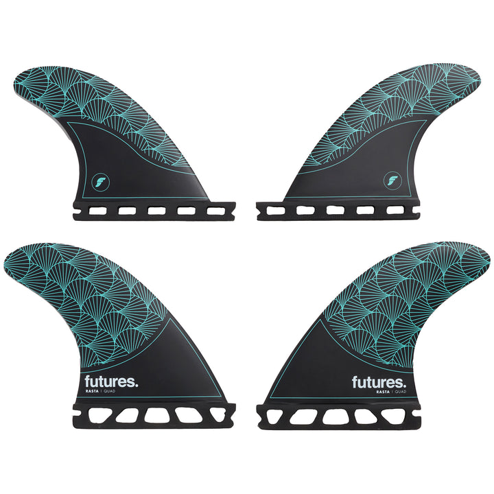 Futures Rasta Quad Fin Set Black/Teal
