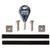 FCS Longboard Fin Spare Parts Kit Black