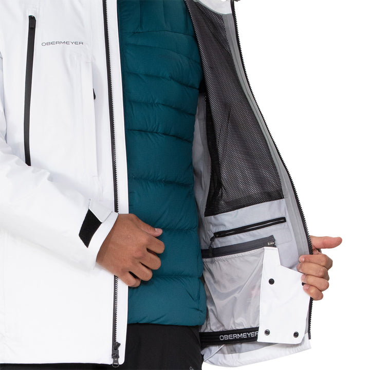 Obermeyer Highlands Shell Jacket - Men's White