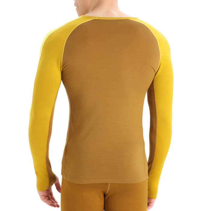 Icebreaker 200 ZoneKnit™ Long-Sleeve Crew - Men's Silent Gold/Clove/Shine/CB