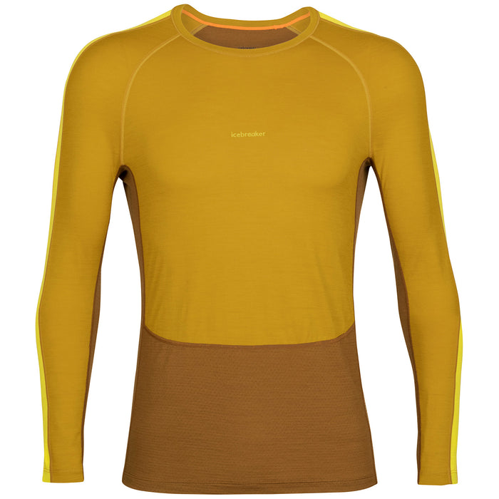Icebreaker 200 ZoneKnit™ Long-Sleeve Crew - Men's Silent Gold/Clove/Shine/CB