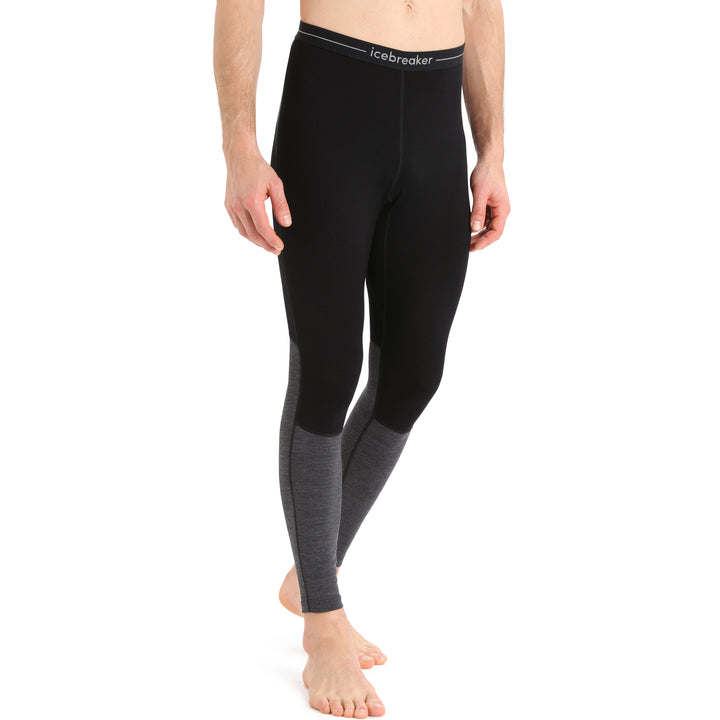Icebreaker 260 ZoneKnit™ Leggings - Men's Black/Jet Heather/CB