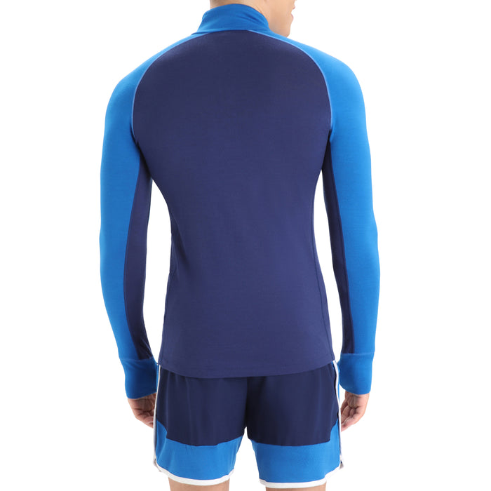Icebreaker 260 ZoneKnit™ Long-Sleeve Half Zip Top - Men's Lazurite/Royal Navy/Snow/CB
