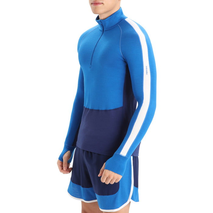 Icebreaker 260 ZoneKnit™ Long-Sleeve Half Zip Top - Men's Lazurite/Royal Navy/Snow/CB
