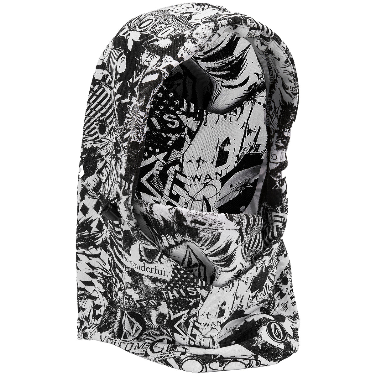 Volcom Hydro Fleece Hood Thingy Black/White