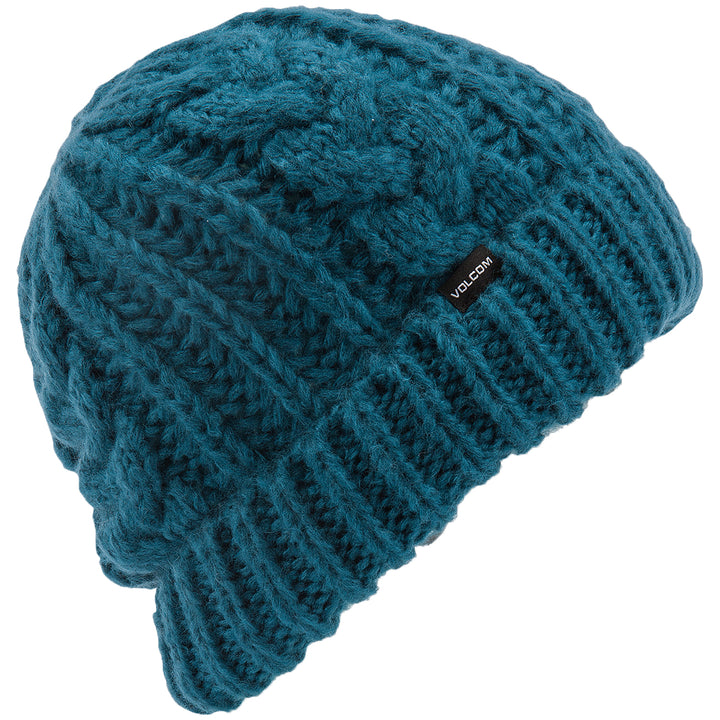 Volcom Cable Hand Knit Beanie Slate Blue
