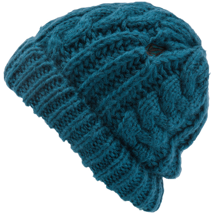 Volcom Cable Hand Knit Beanie Slate Blue