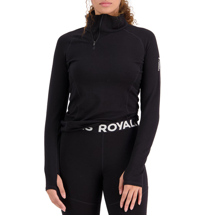 MONS ROYALE Olympus Half Zip Top - Women's Black