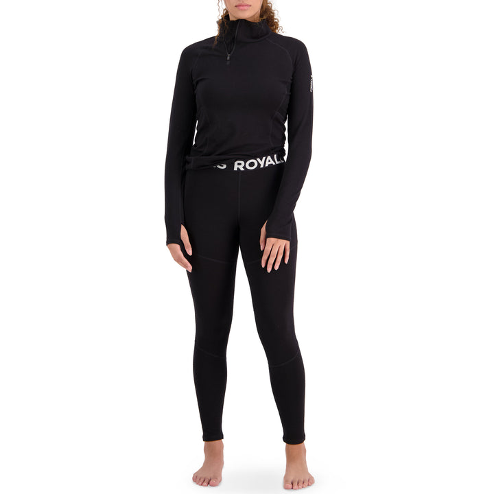 MONS ROYALE Olympus Half Zip Top - Women's Black