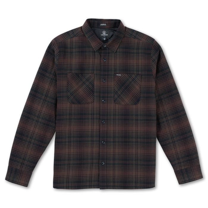 Volcom Overstoned Long-Sleeve Flannel - Men's Mahogany