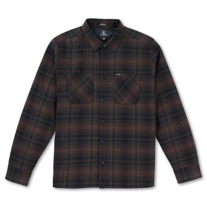 Volcom Overstoned Long-Sleeve Flannel - Men's Mahogany