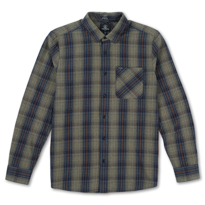 Volcom Heavy Twills Long-Sleeve Flannel - Men's Khaki