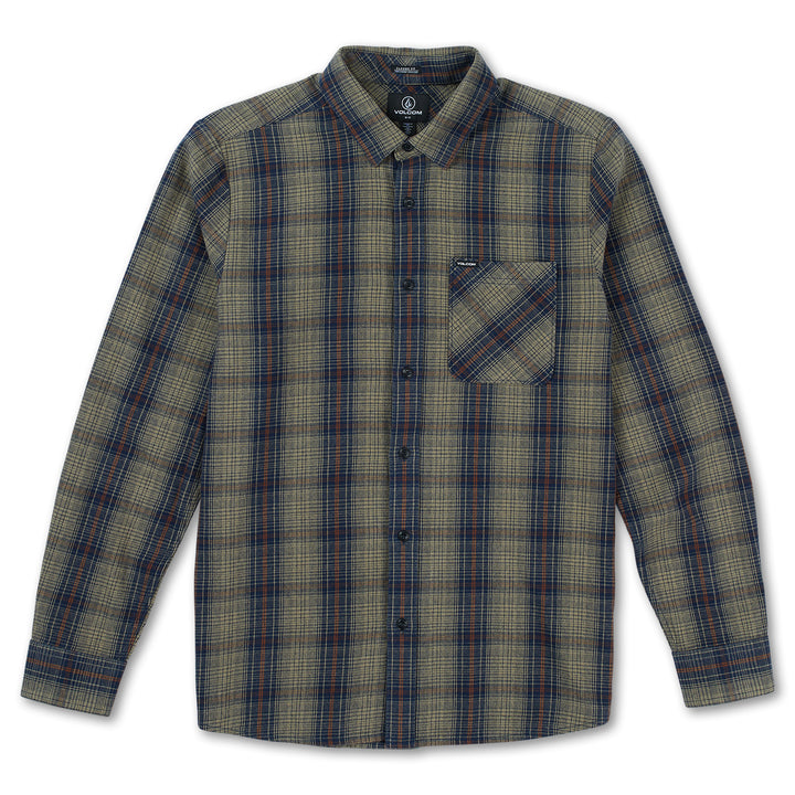 Volcom Heavy Twills Long-Sleeve Flannel - Men's Khaki