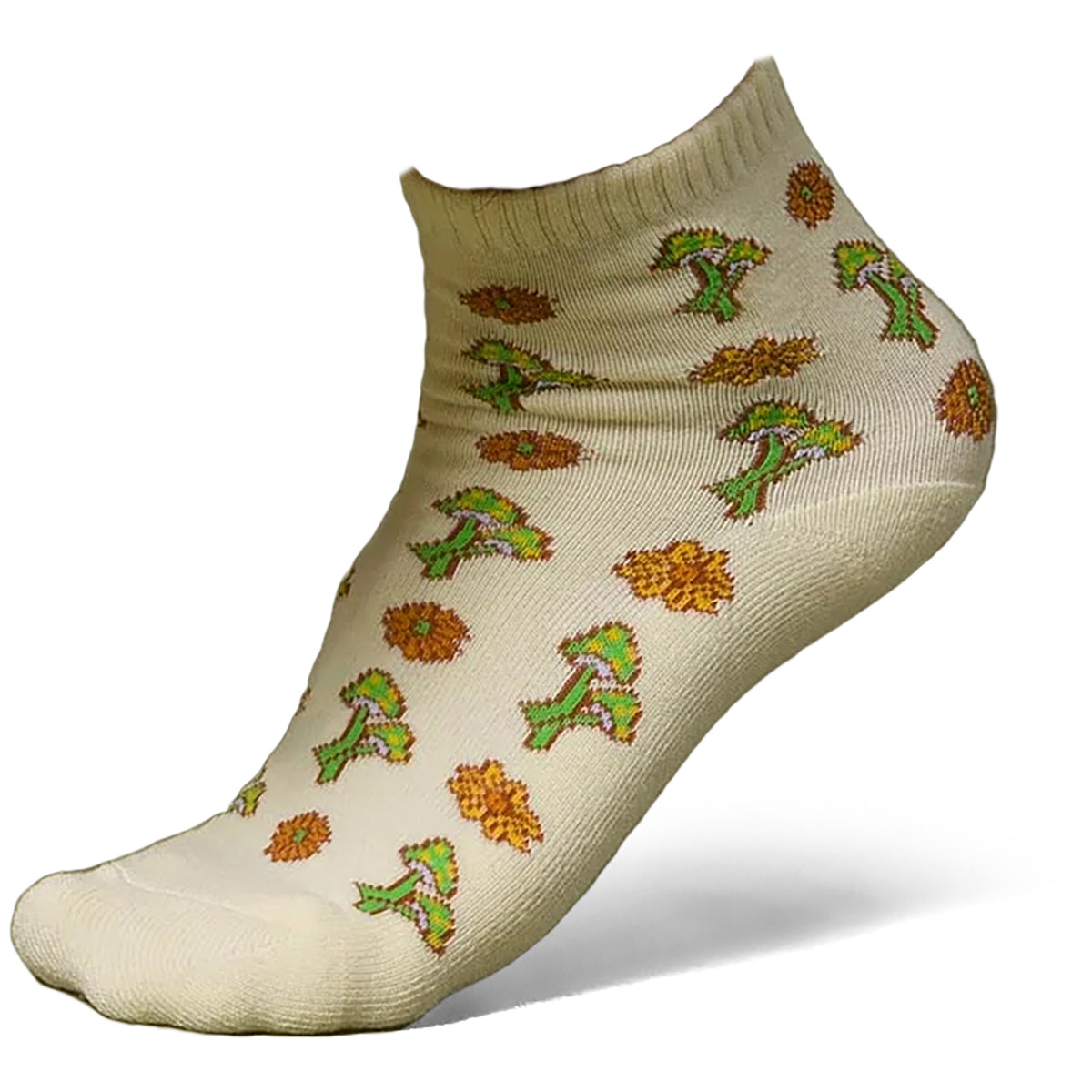 Parks Project Shrooms Intarsia Quarter Socks Military