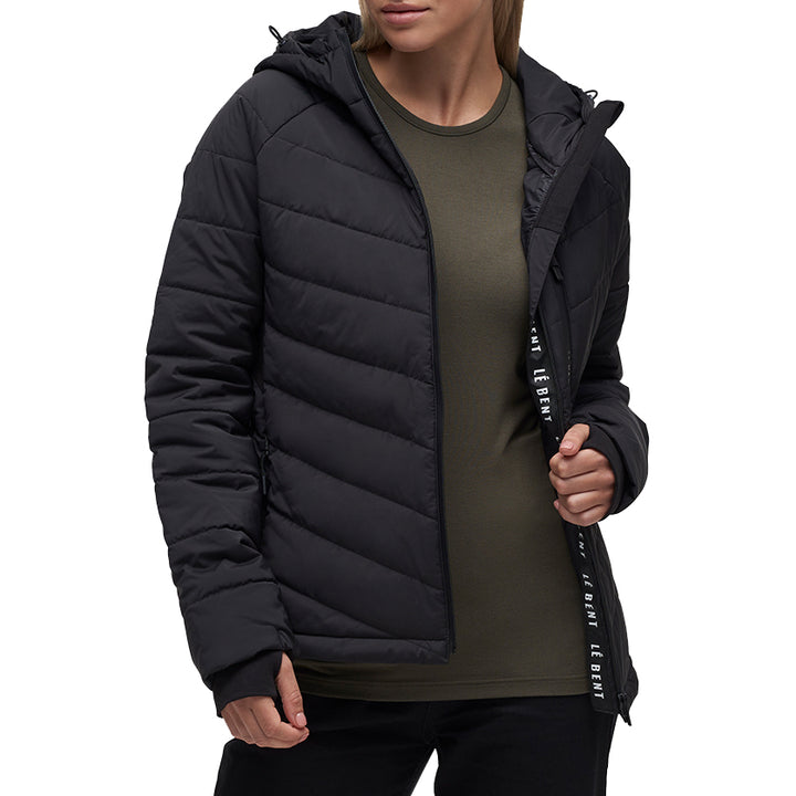 Le Bent Genepi Wool Insulated Hooded Jacket - Women's Black