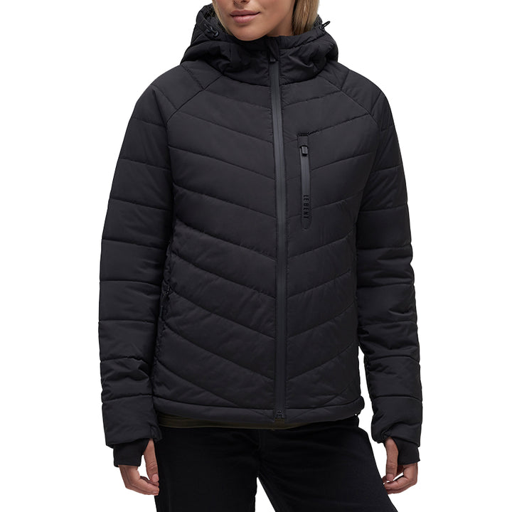 Le Bent Genepi Wool Insulated Hooded Jacket - Women's Black