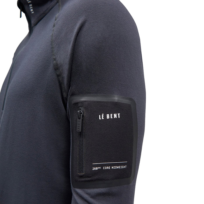Le Bent Core 260 1/4 Zip Top - Men's Dark Cloud