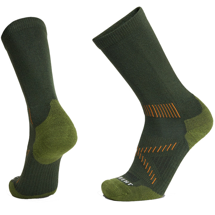 Le Bent Light Cushion Crew Hike Socks - Unisex Kombu Green