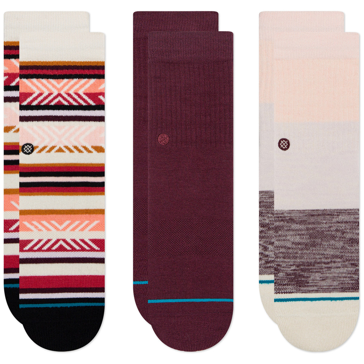 Stance Devoted 3-Pack Socks - Kids' Off White