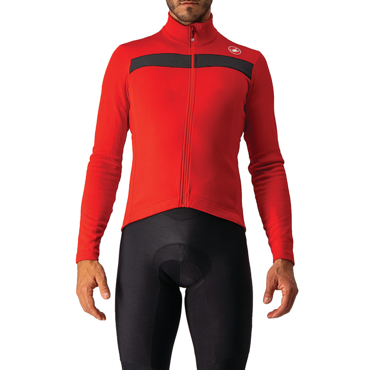 Castelli Puro 3 Full Zip Jersey Red/Black Reflex
