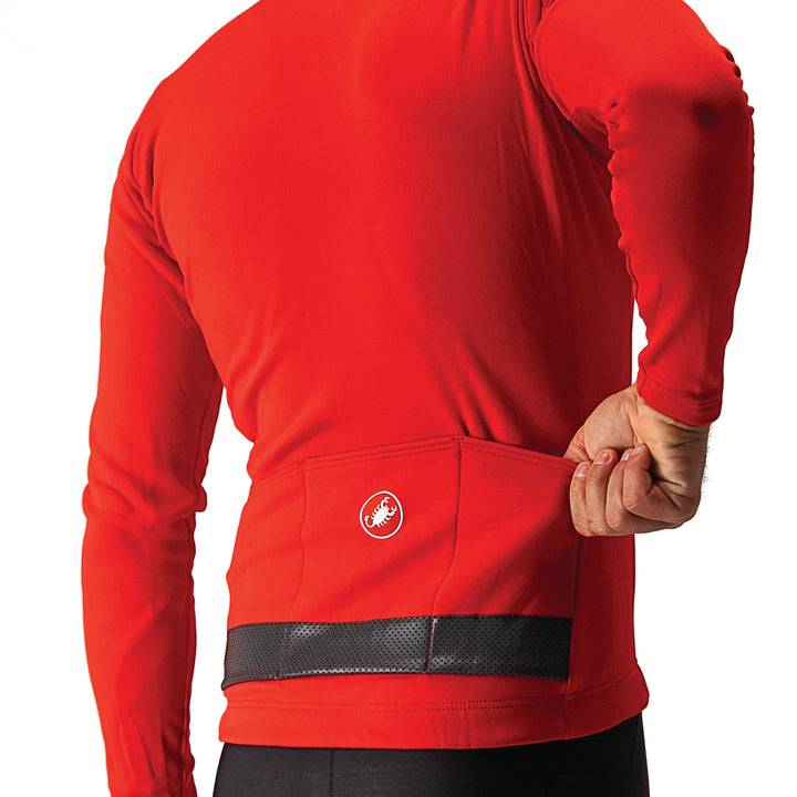Castelli Puro 3 Full Zip Jersey Red/Black Reflex