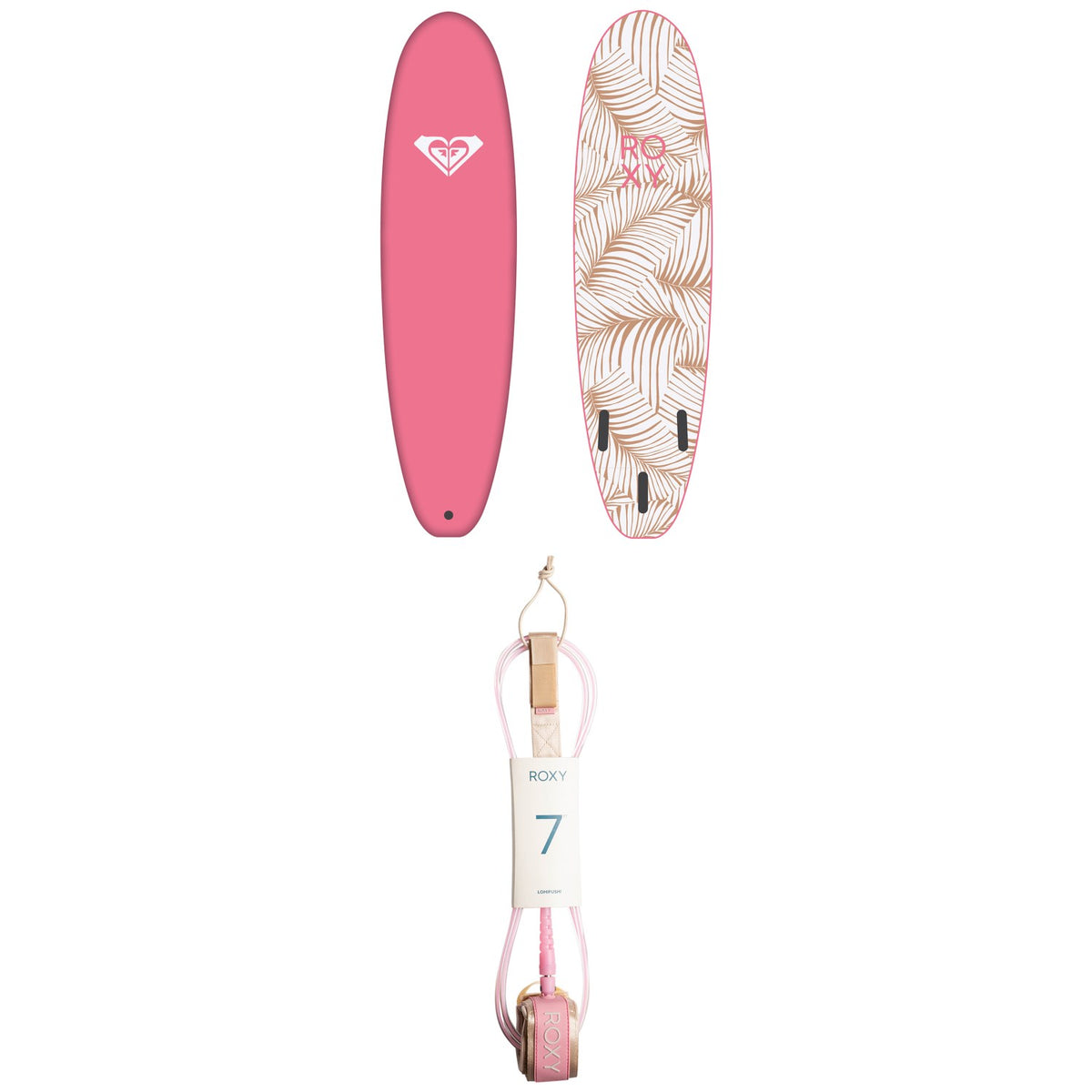 Roxy Soft Break 7' Surfboard + Lohifushi Leash - Women's