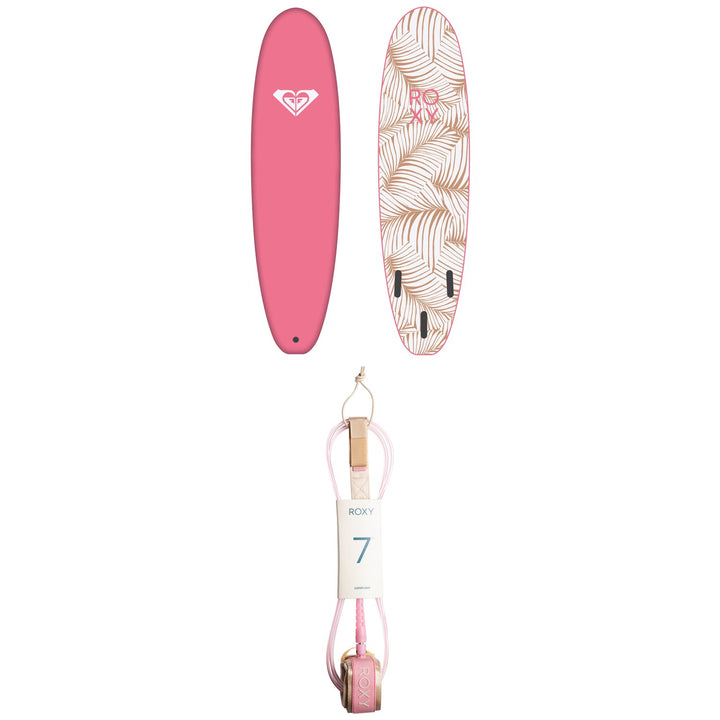 Roxy Soft Break 7' Surfboard + Lohifushi Leash - Women's