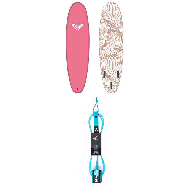Roxy Soft Break 7' Surfboard - Women's + Roam Premium 7' Leash