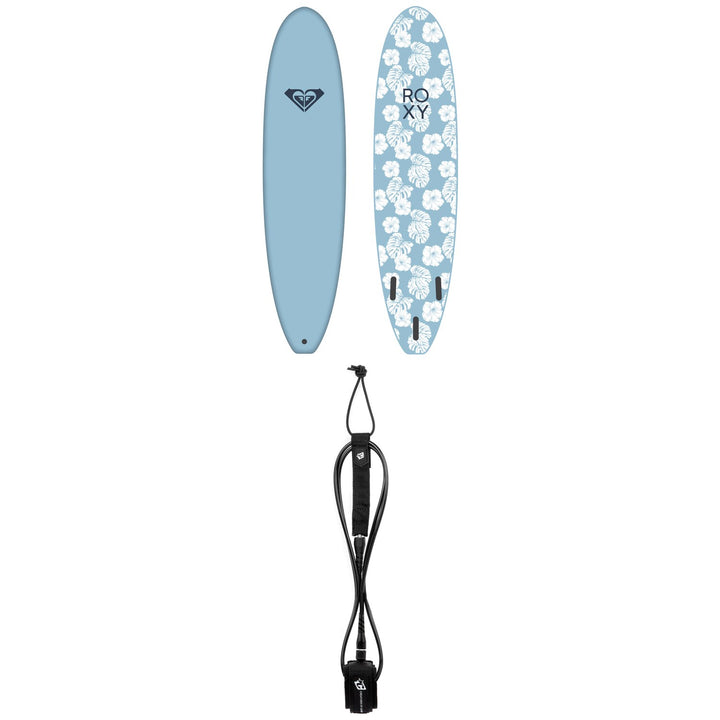 Roxy Soft Break 8' Surfboard - Women's + Creatures of Leisure Icon 8' Surf Leash