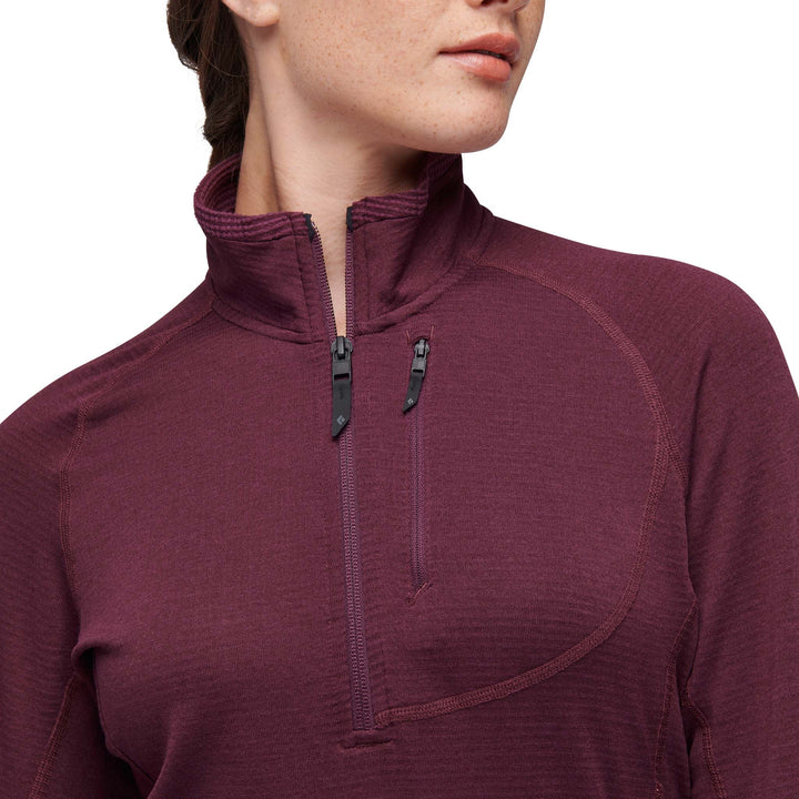 Black Diamond Coefficient LT Quarter-Zip Pullover - Women's Blackberry