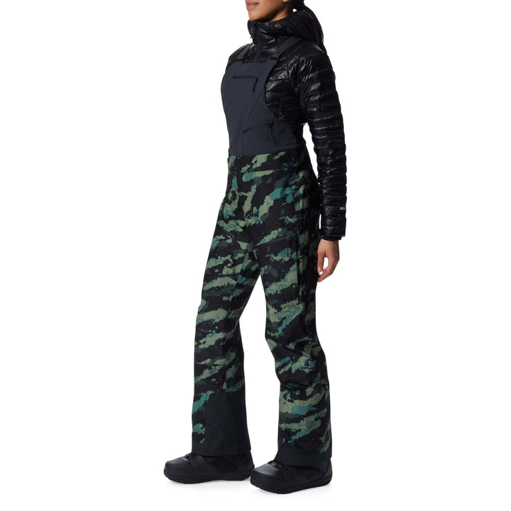 Mountain Hardwear Boundary Ridge™ GORE-TEX 3L Bibs - Women's Mint Palm Brushstokes Print