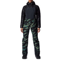 Mountain Hardwear Boundary Ridge™ GORE-TEX 3L Bibs - Women's Mint Palm Brushstokes Print::Mint Palm Brushstokes Print