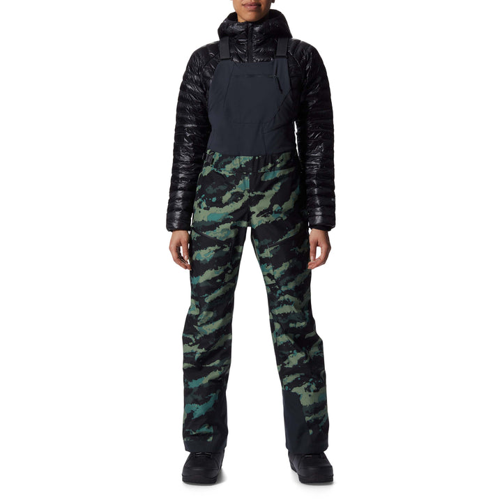 Mountain Hardwear Boundary Ridge™ GORE-TEX 3L Bibs - Women's Mint Palm Brushstokes Print