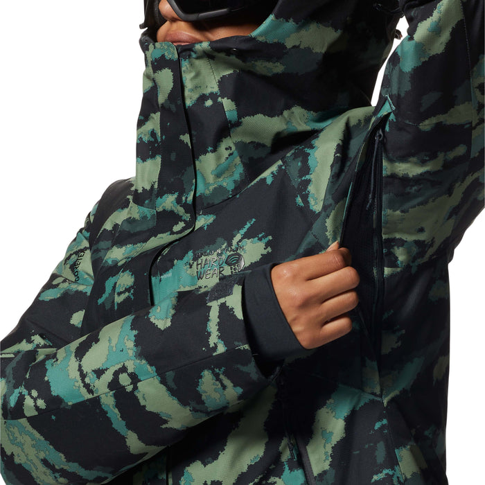Mountain Hardwear Cloud Bank GORE-TEX Insulated Jacket - Women's Mint Palm Brushstrokes Print