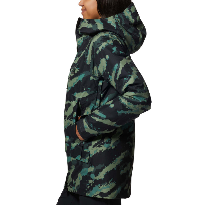 Mountain Hardwear Cloud Bank GORE-TEX Insulated Jacket - Women's Mint Palm Brushstrokes Print