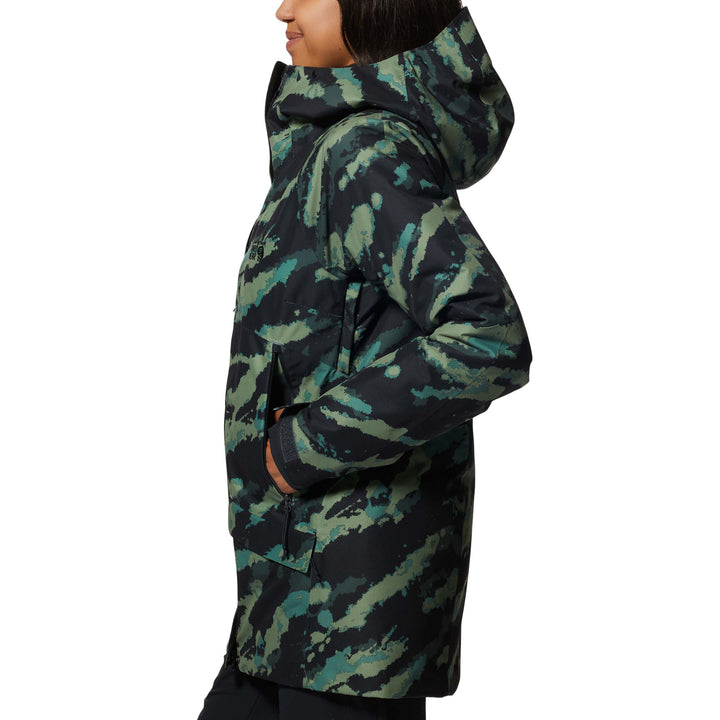 Mountain Hardwear Cloud Bank GORE-TEX Insulated Jacket - Women's Mint Palm Brushstrokes Print