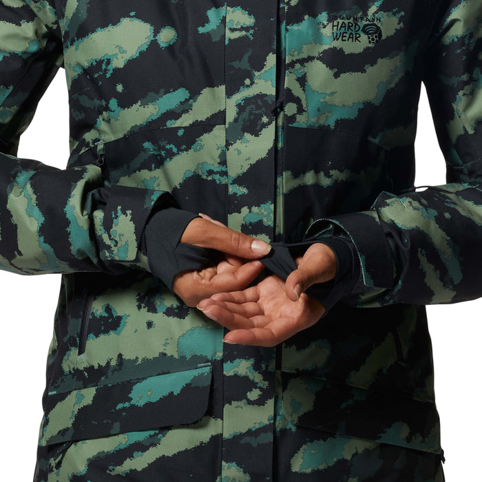 Mountain Hardwear Cloud Bank GORE-TEX Insulated Jacket - Women's Mint Palm Brushstrokes Print