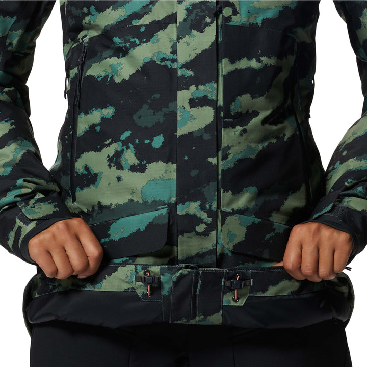 Mountain Hardwear Cloud Bank GORE-TEX Insulated Jacket - Women's Mint Palm Brushstrokes Print