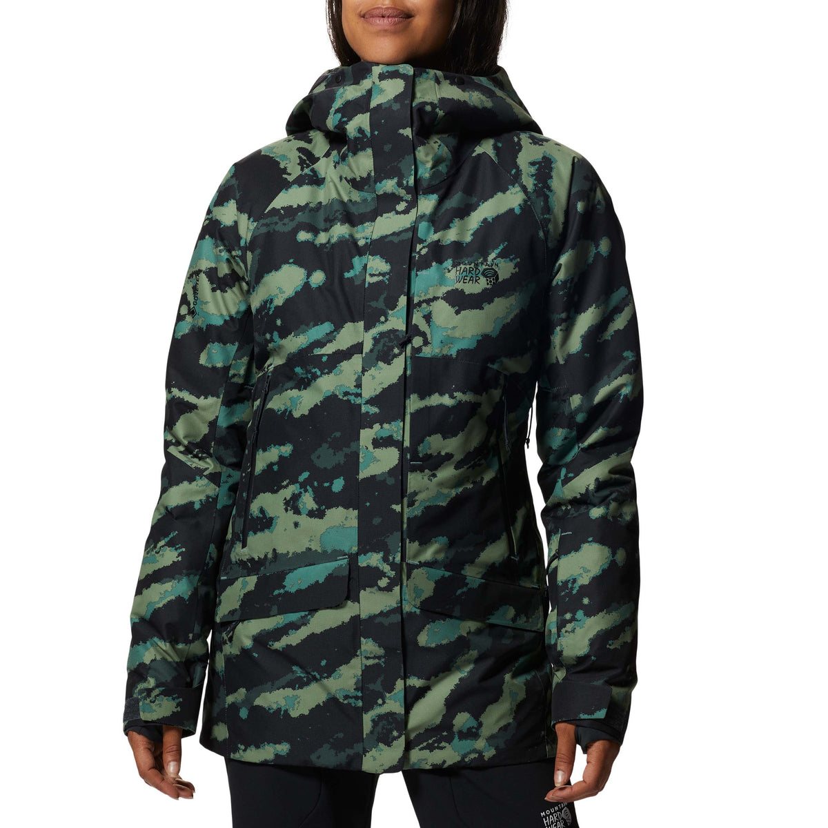 Mountain Hardwear Cloud Bank GORE-TEX Insulated Jacket - Women's Mint Palm Brushstrokes Print