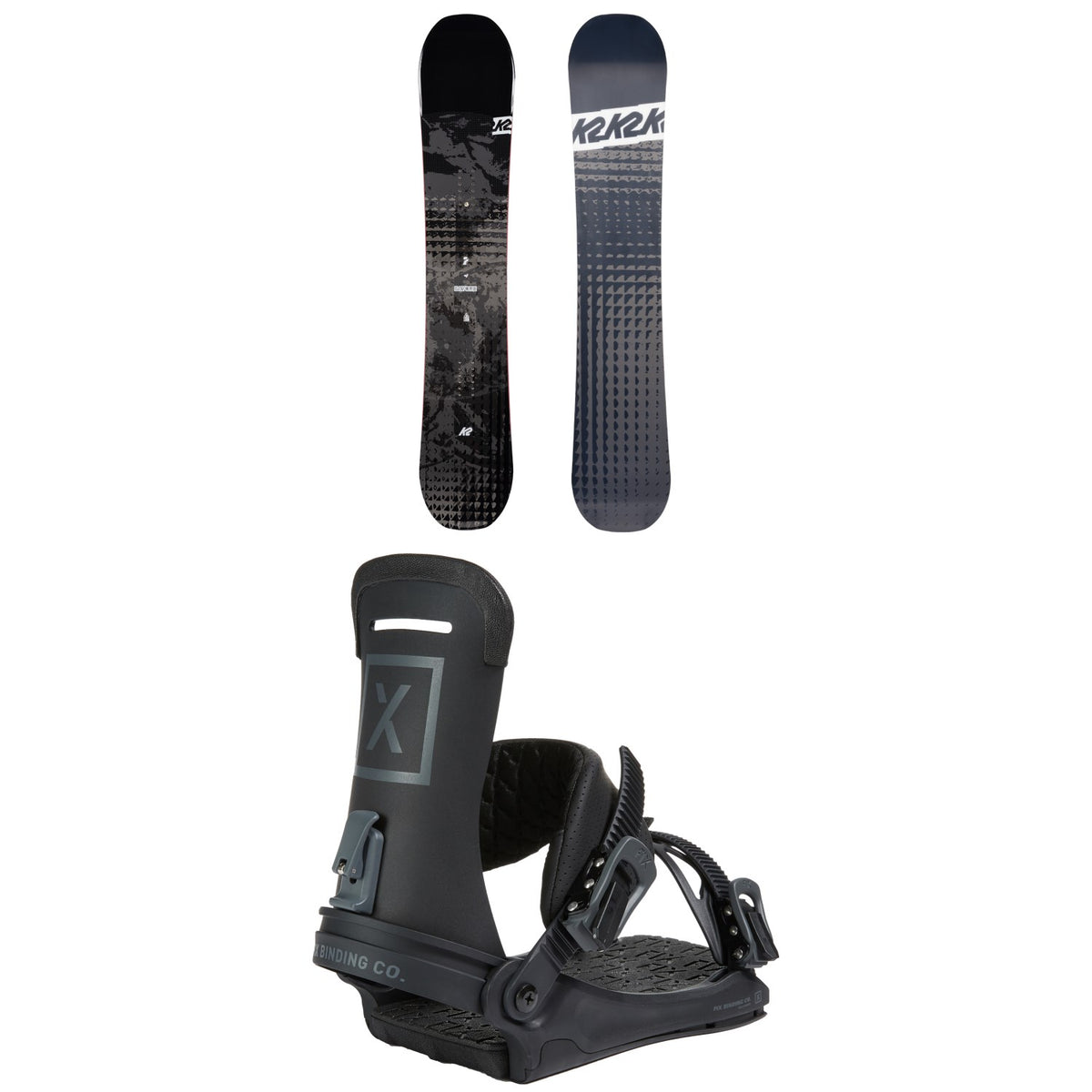 K2 Raygun Snowboard 2022 + Fix Yale Ltd Snowboard Bindings 2023