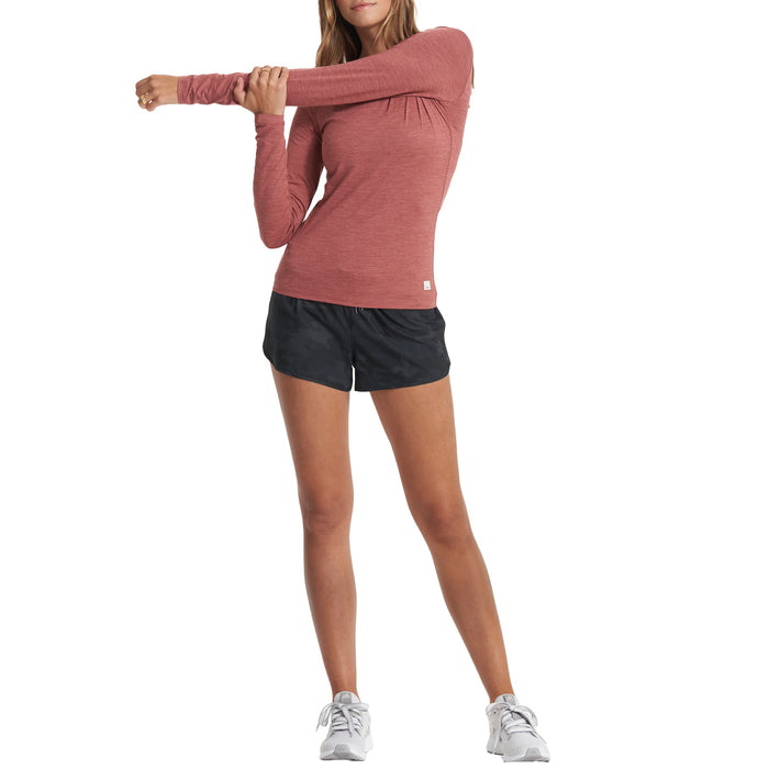Vuori Long-Sleeve Lux Performance T-Shirt - Women's Rosewood Heather