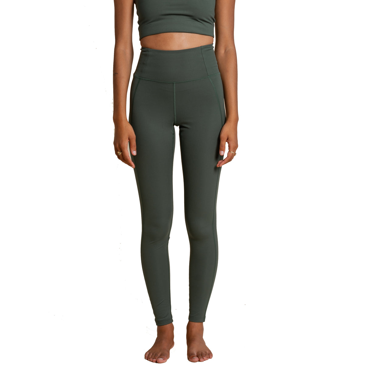 Girlfriend Collective Full Length High Rise Compressive Leggings - Women's Seaweed
