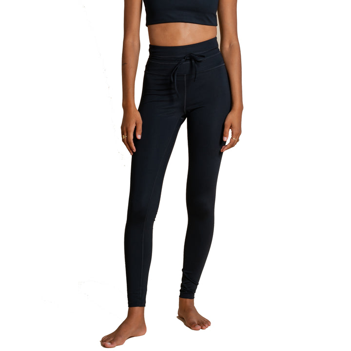 Girlfriend Collective High Rise Compressive Drawstring Leggings - Women's Black