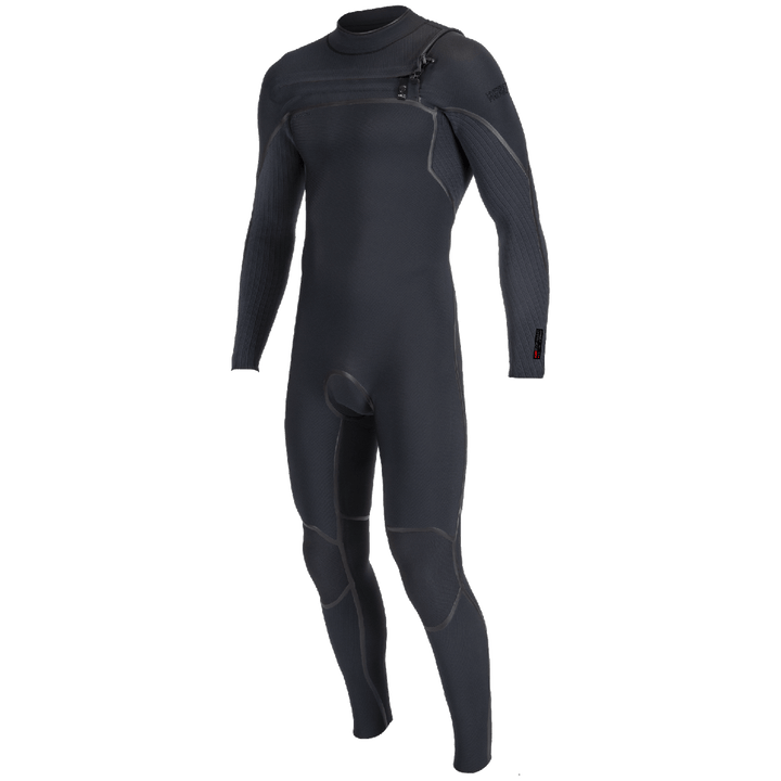 O'Neill 4/3+ Hyperfreak Fire Chest Zip Wetsuit Black/Black