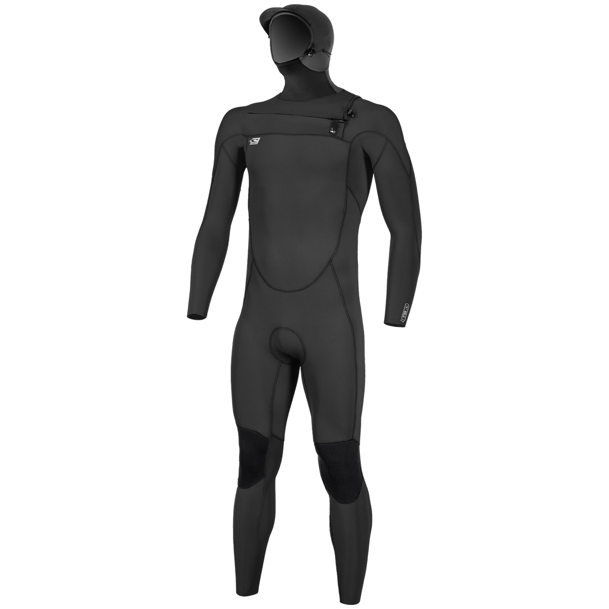 O'Neill 5/4 Ninja Chest Zip Hooded Wetsuit Black/Black