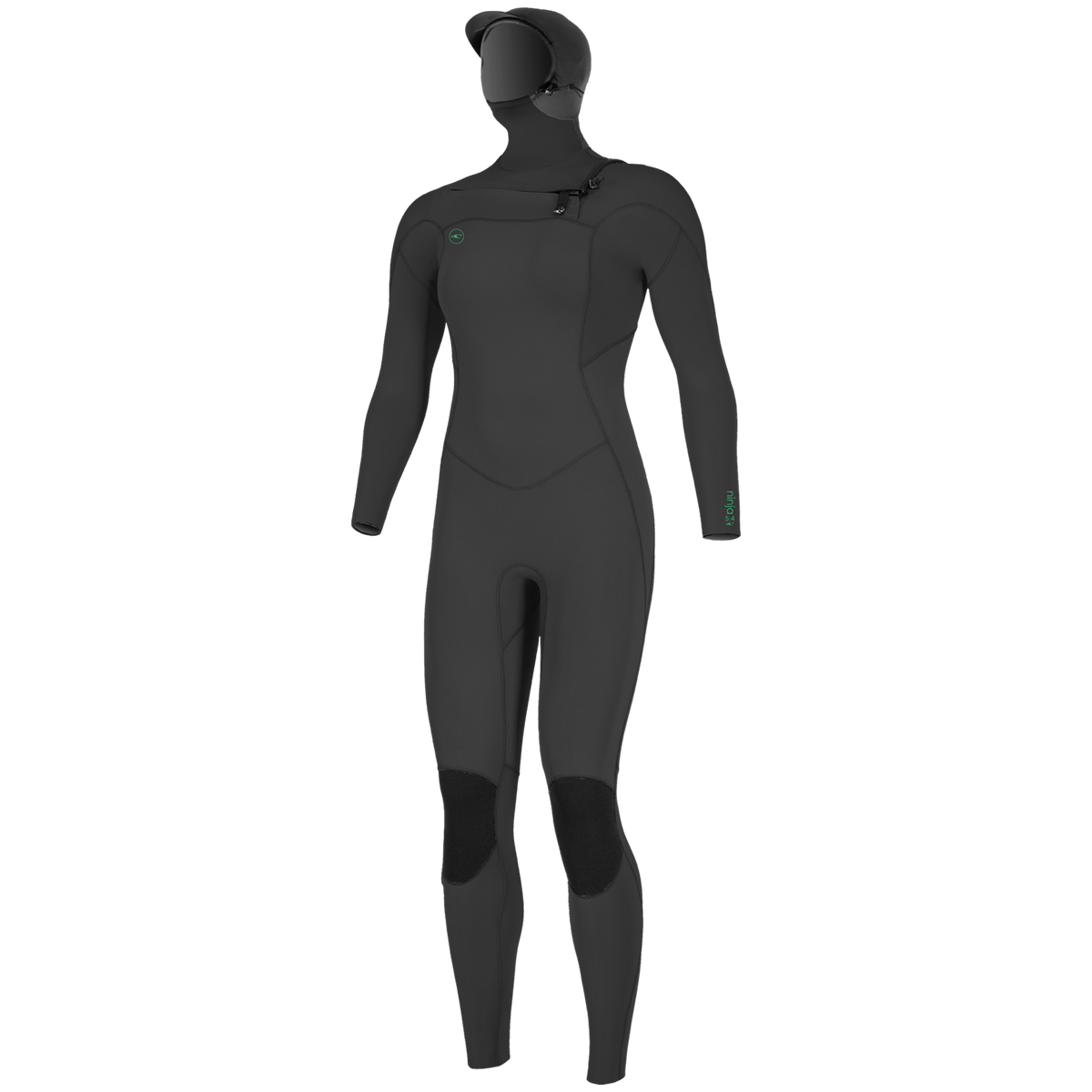 O'Neill 5/4 Ninja Chest Zip Hooded Wetsuit - Women's Black/Black