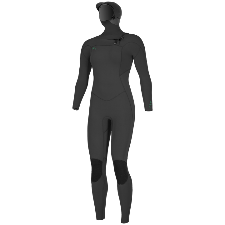O'Neill 5/4 Ninja Chest Zip Hooded Wetsuit - Women's Black/Black