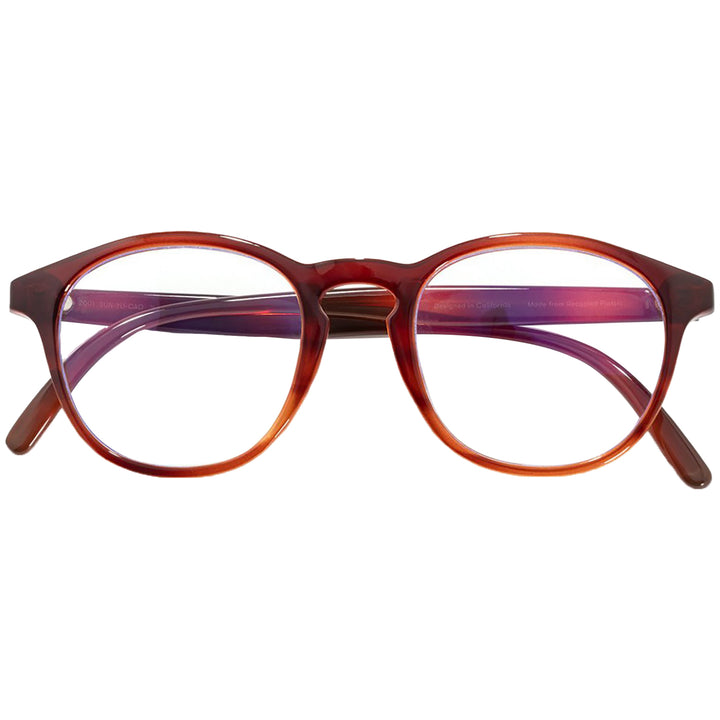 Sunski Yuba Blue Light Glasses Caramel/Blue Light